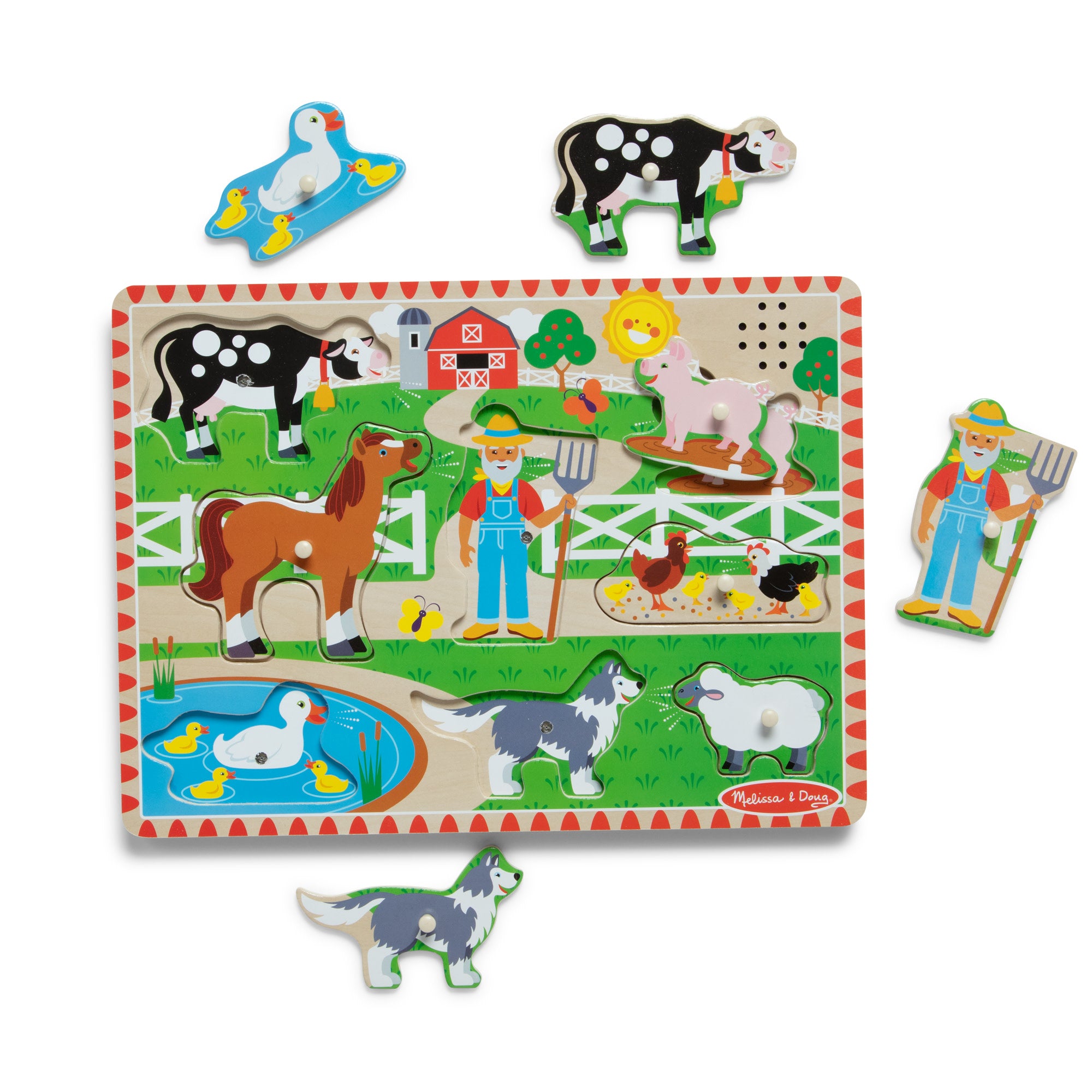 Melissa & Doug Old MacDonald's Farm Song Puzzle - 8 Pieces - Image 4