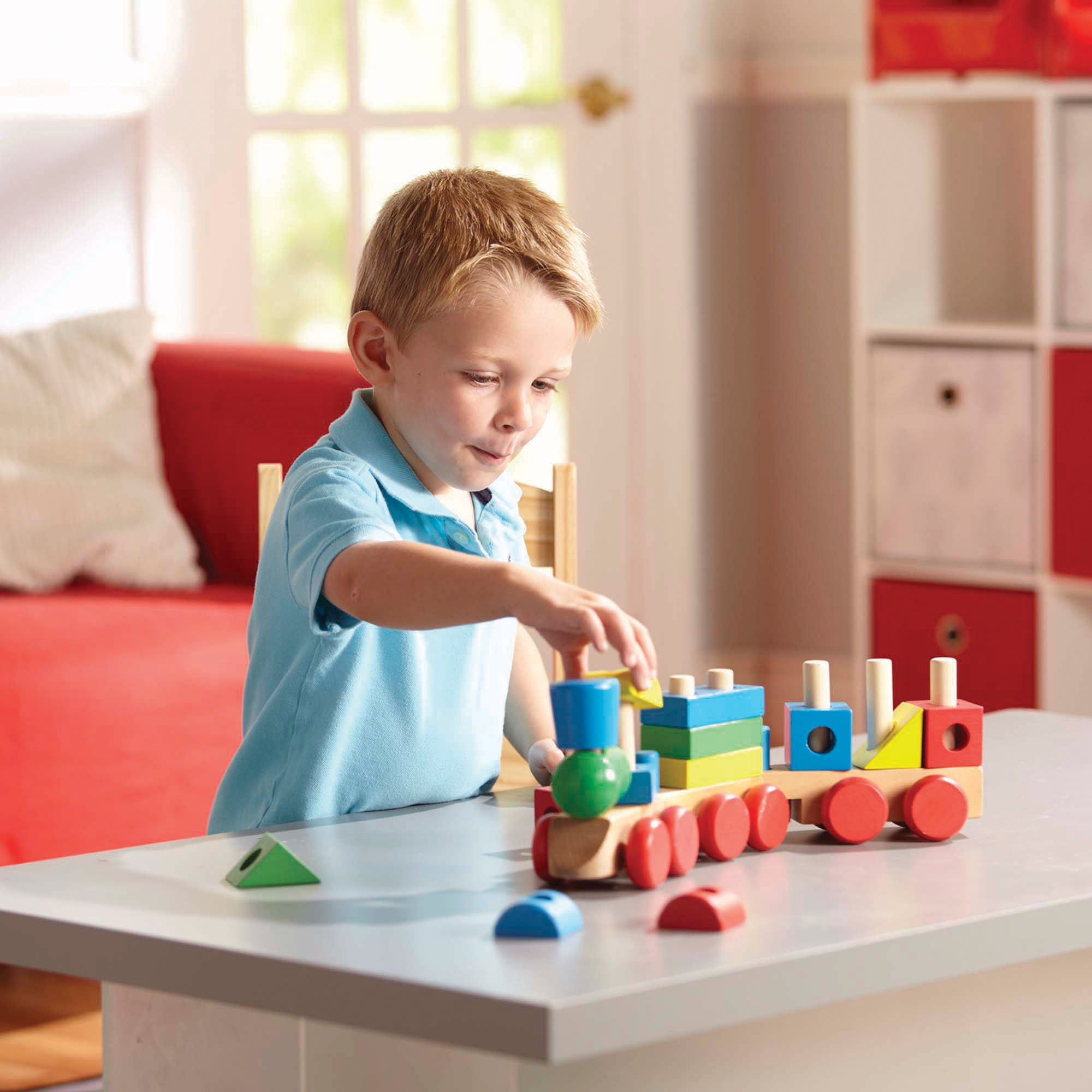 Melissa & Doug Stacking Train Toddler Toy - Image 2