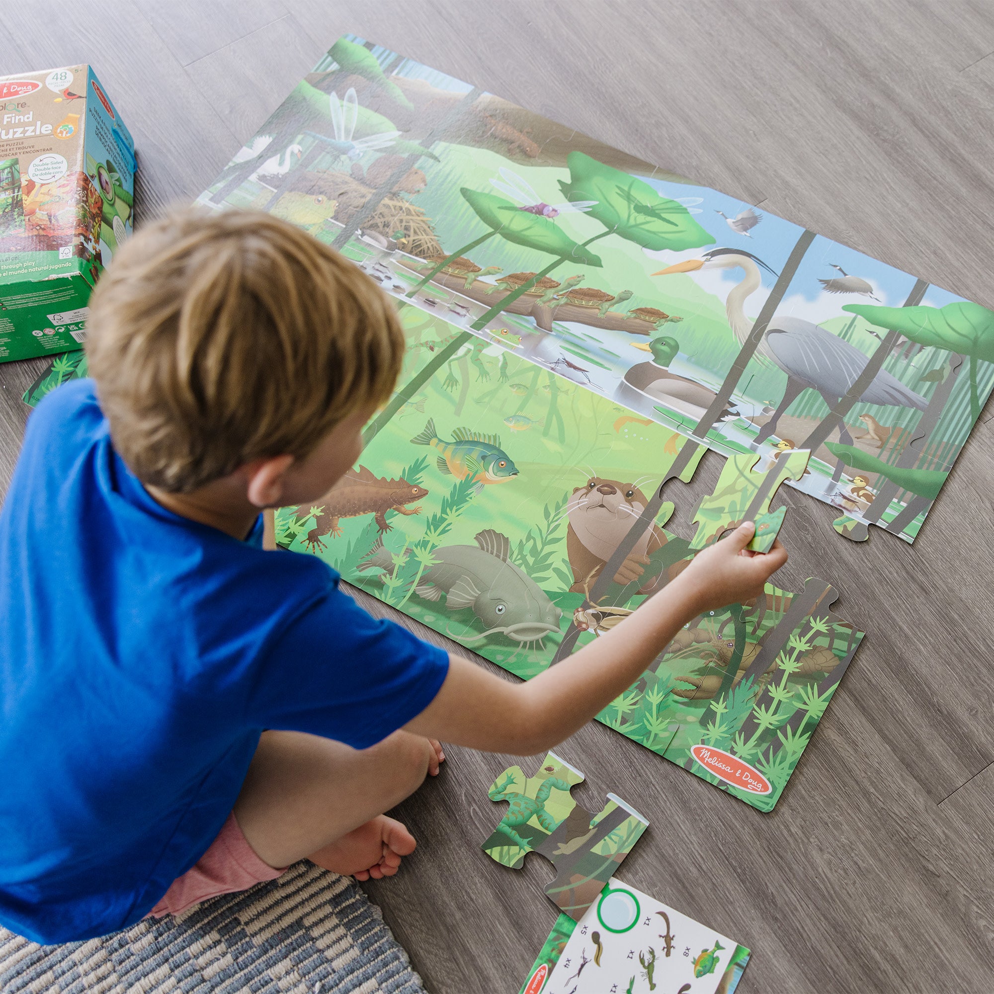 Melissa & Doug Let's Explore Double-Sided Seek & Find Puzzle - Image 2